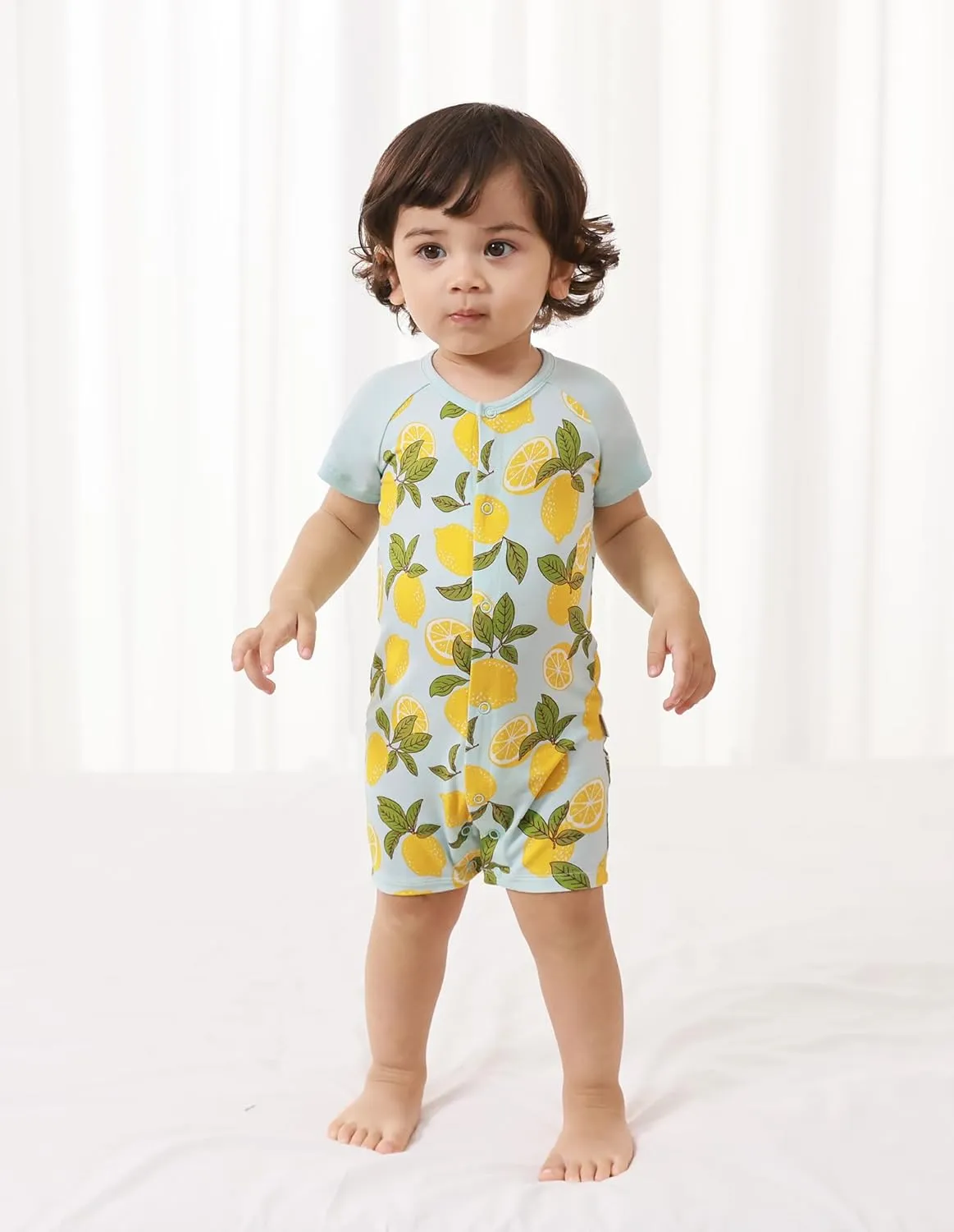 Soft Baby Boys Romper Infants Toddler Footed Rompers Soft Comfy Pajamas Snap Sleepwear