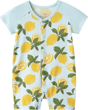 Soft Baby Boys Romper Infants Toddler Footed Rompers Soft Comfy Pajamas Snap Sleepwear