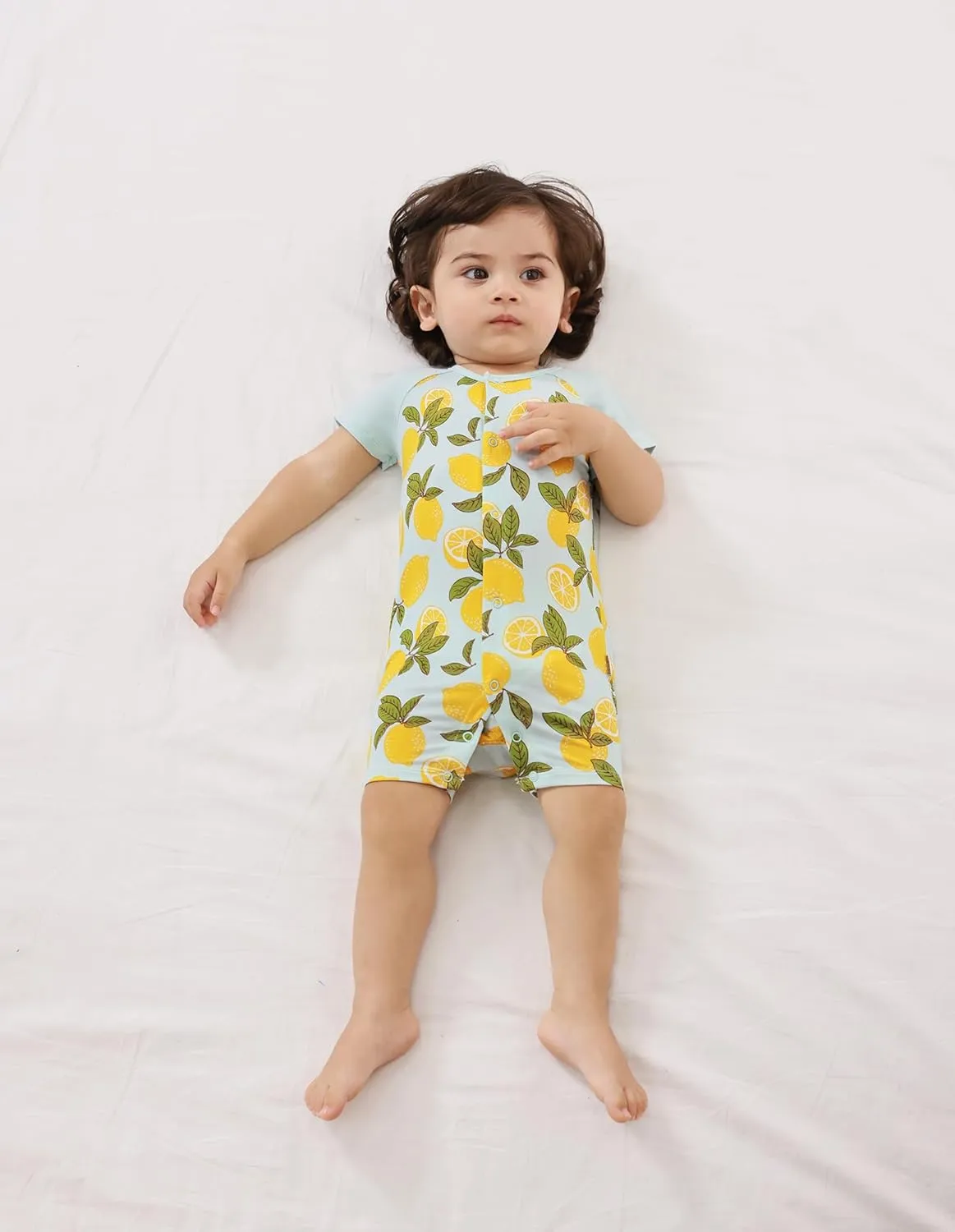 Soft Baby Boys Romper Infants Toddler Footed Rompers Soft Comfy Pajamas Snap Sleepwear