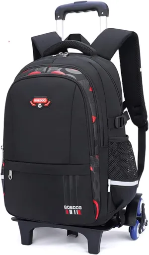 Solid Color Elemetary Rolling Backpack,Camo Prints Kids Wheeled School BookBag,Backpack with wheels for boys