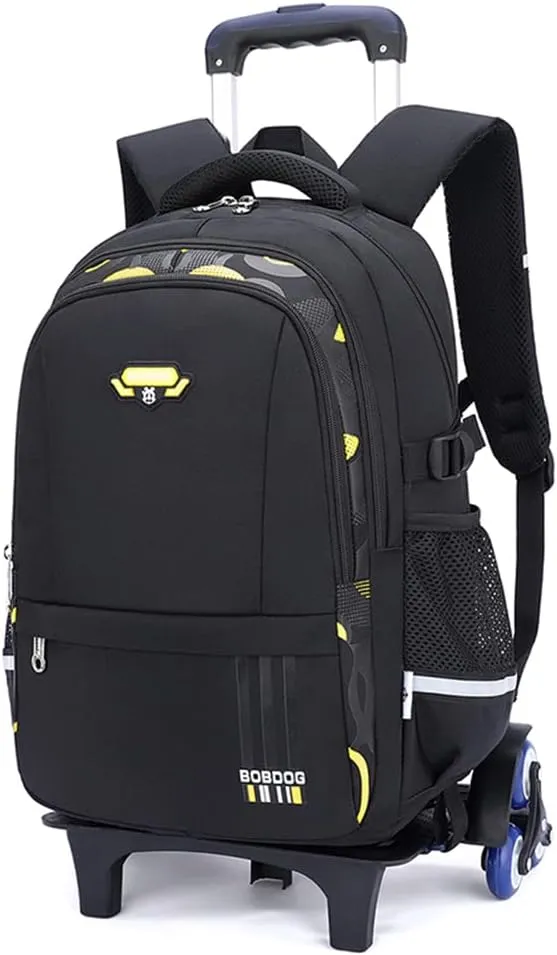 Solid Color Elemetary Rolling Backpack,Camo Prints Kids Wheeled School BookBag,Backpack with wheels for boys