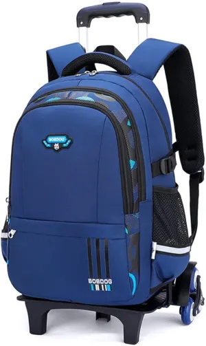 Solid Color Elemetary Rolling Backpack,Camo Prints Kids Wheeled School BookBag,Backpack with wheels for boys