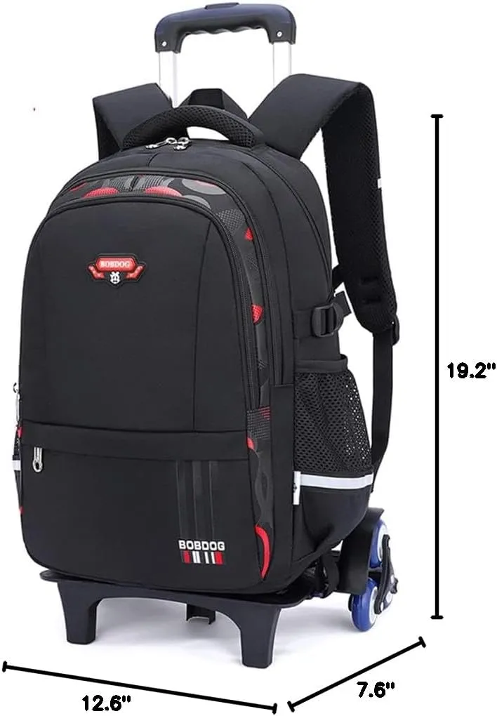 Solid Color Elemetary Rolling Backpack,Camo Prints Kids Wheeled School BookBag,Backpack with wheels for boys