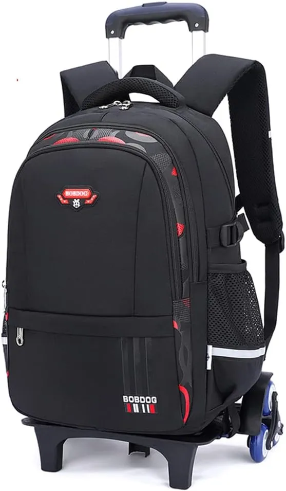 Solid Color Elemetary Rolling Backpack,Camo Prints Kids Wheeled School BookBag,Backpack with wheels for boys