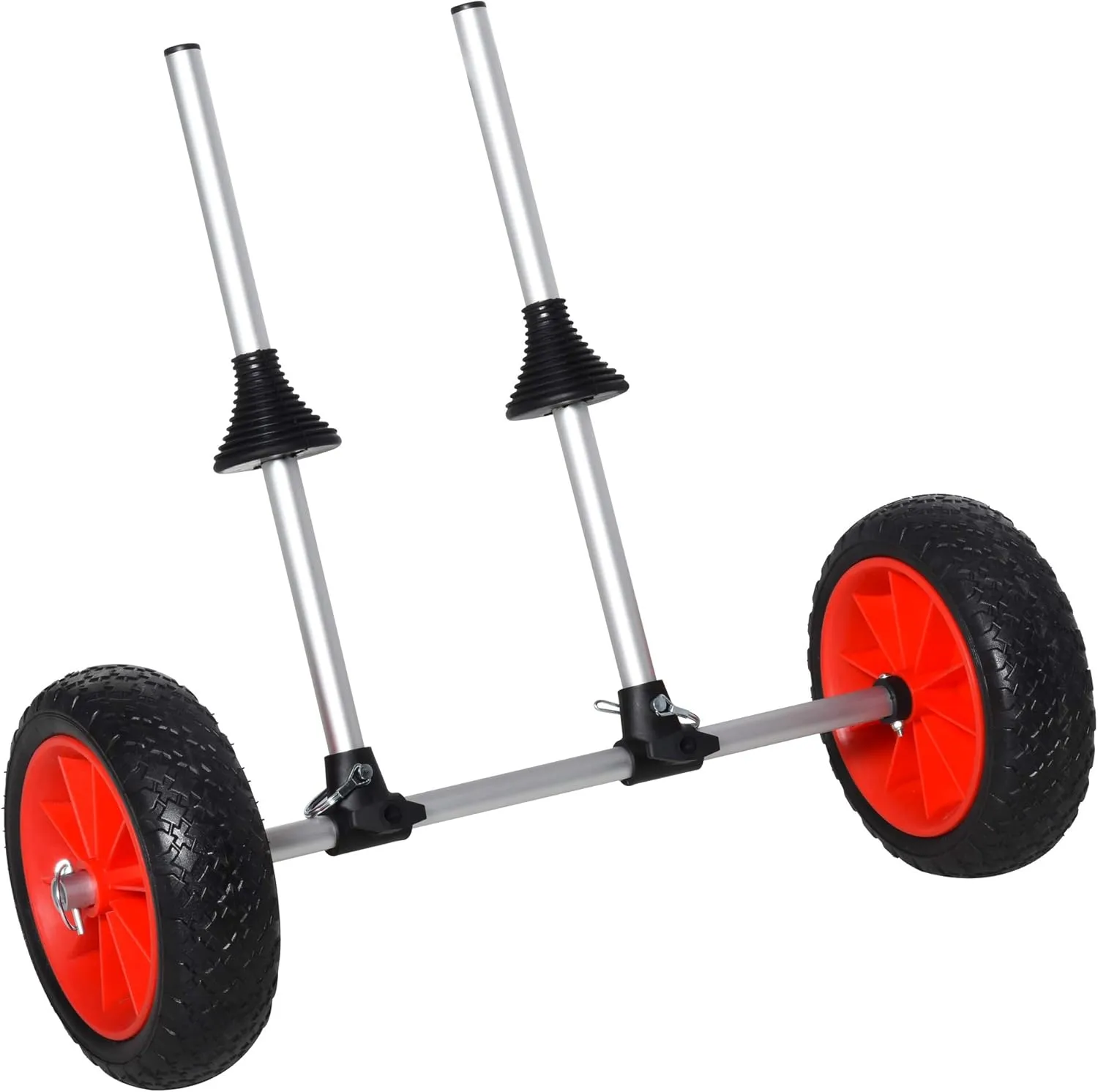 Soozier Kayak Cart, Trolley Trailer Kayak Wheels with Strong Aluminum Frame, Adjustable Width Crossbar, & Large Tires