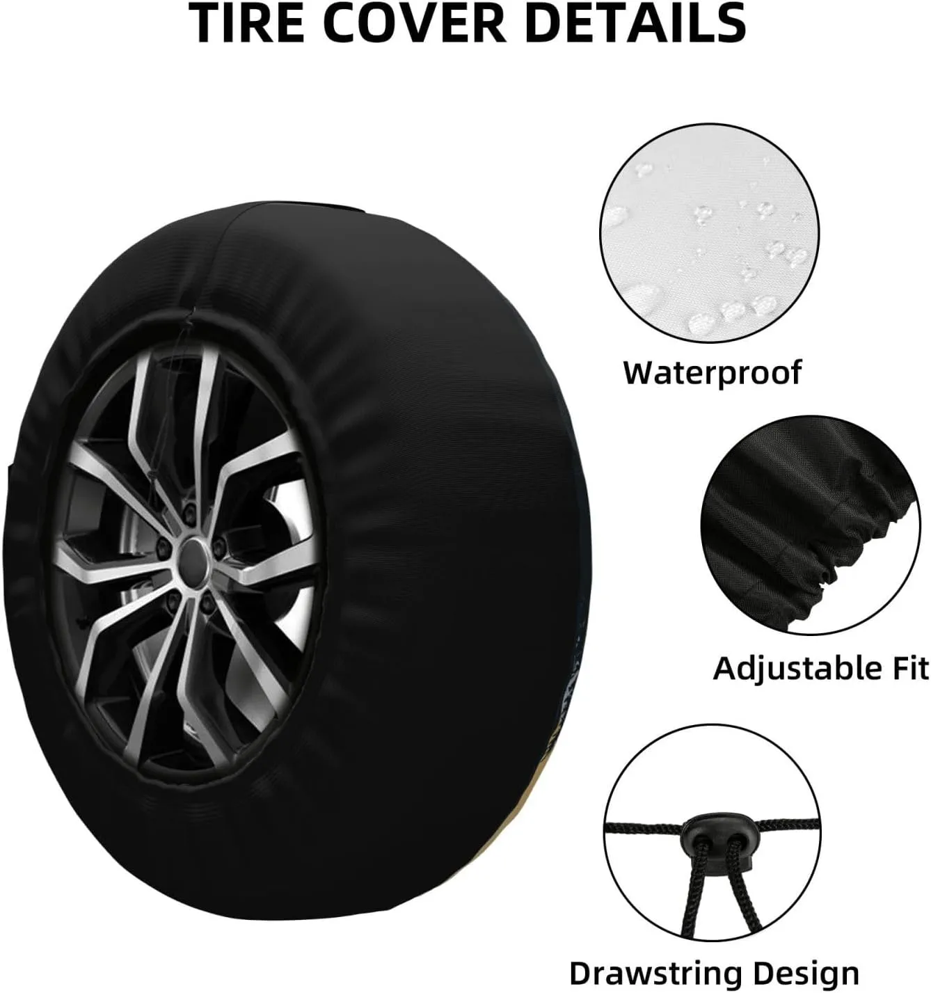 Spare Tire Cover Mountains Nature Sunset Scenery Wheel Covers Weatherproof Universal Wheel Protectors for Rv SUV Camper Travel Trailer 17 Inch