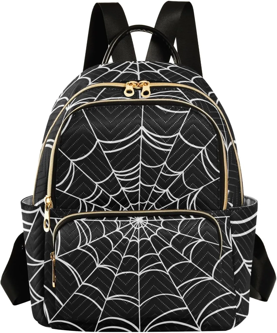 Spider Web Quilted Backpack Purse for Women Fashion Small Backpack Shoulder Bag Travel Casual Daypack