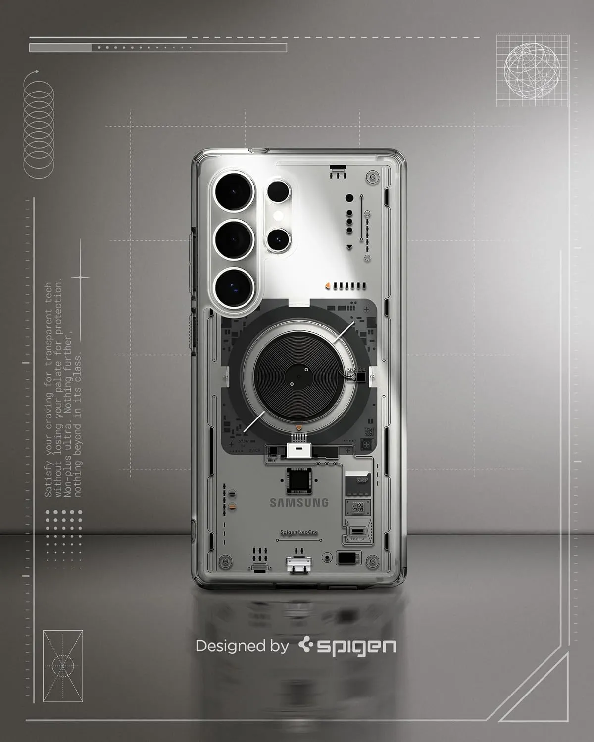 Spigen Ultra Hybrid MagFit Designed for Galaxy S25 Ultra Case [Qi2 Certified/Magnet for Galaxy] (2025) - Neo One