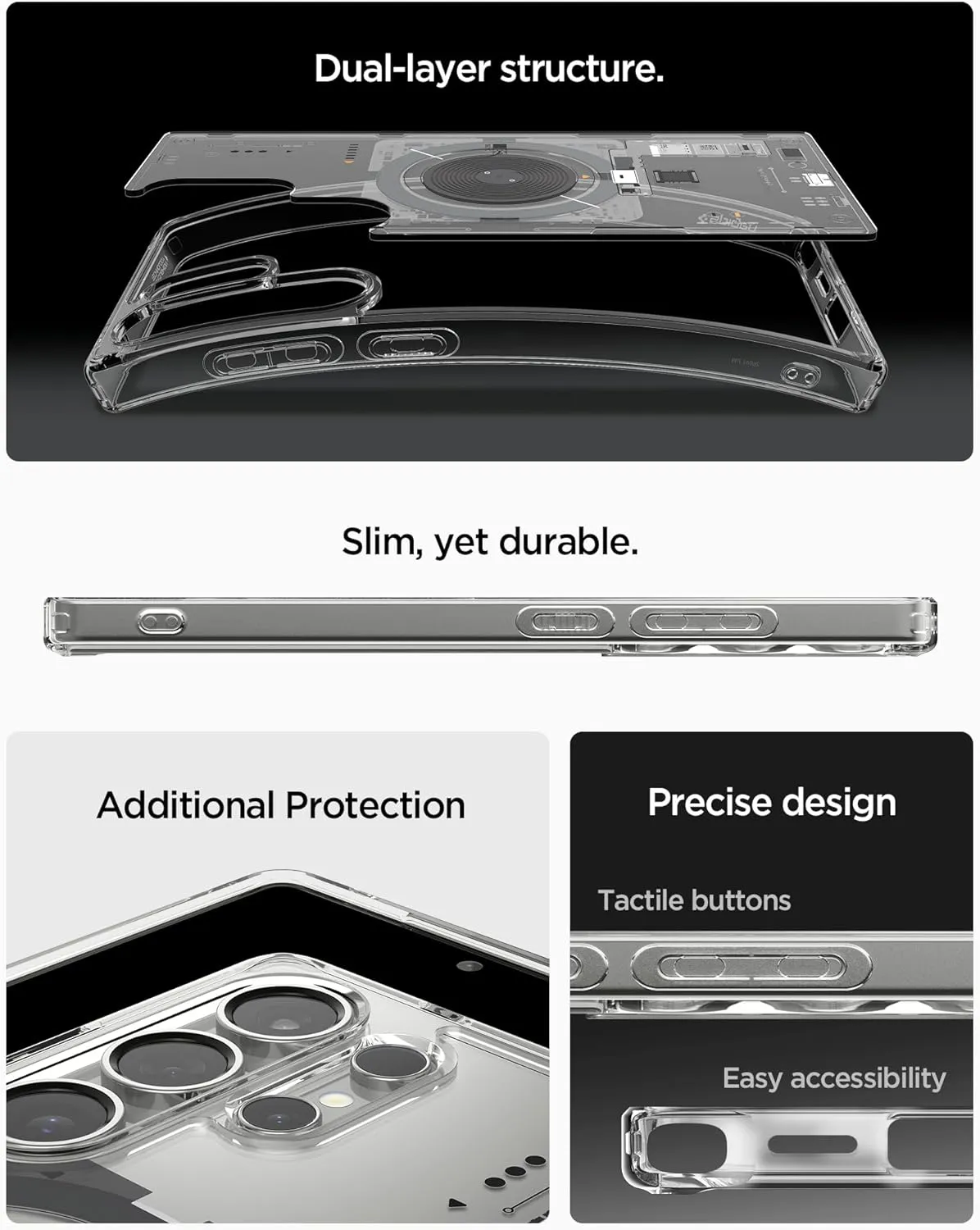 Spigen Ultra Hybrid MagFit Designed for Galaxy S25 Ultra Case [Qi2 Certified/Magnet for Galaxy] (2025) - Neo One