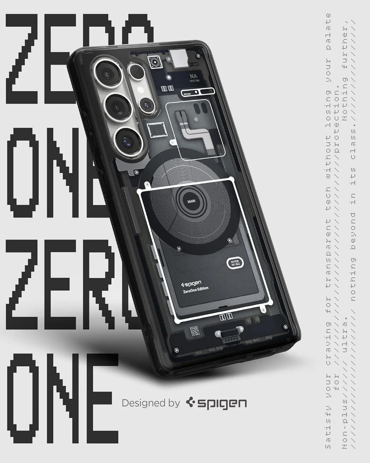 Spigen Ultra Hybrid MagFit Designed for Galaxy S25 Ultra Case [Qi2 Certified/Magnet for Galaxy] (2025) - Zero One Black