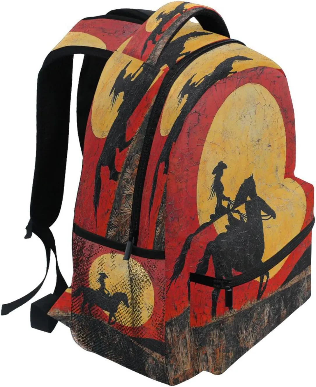 Sport Backpack for Teenager Waterproof Laptop Bag with Chest Strap for Travel Trip Western Cowgirl