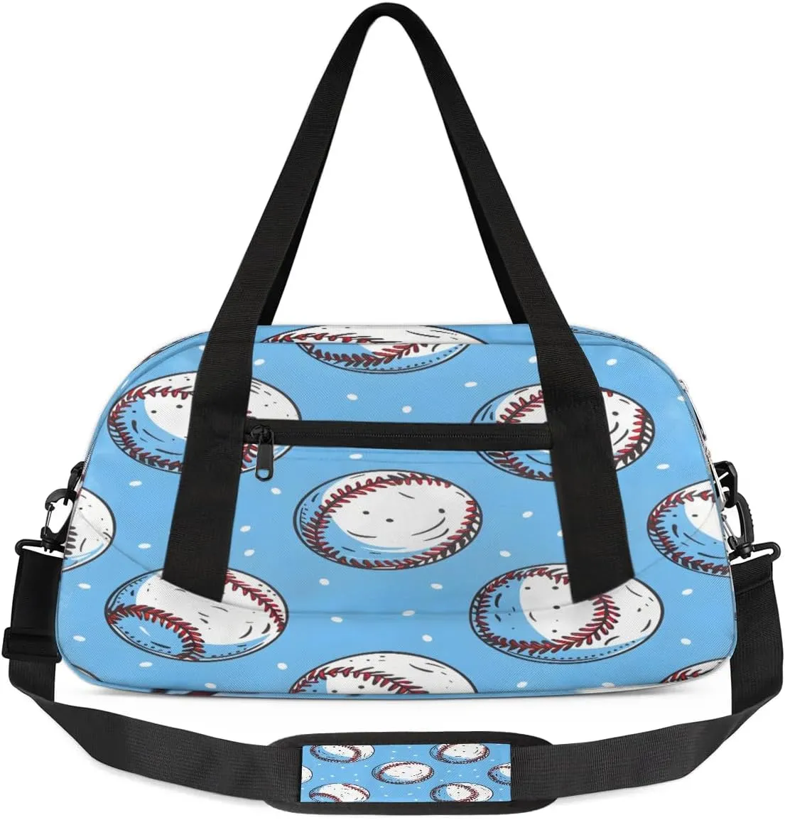 Sport Duffel Bag Cartoon Baseball Kids Gym Bag Weekender Overnight Bags for Boys Girls Teens Carry On Workout Travel Bag