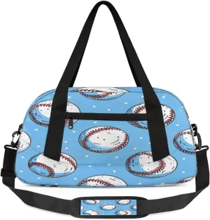 Sport Duffel Bag Cartoon Baseball Kids Gym Bag Weekender Overnight Bags for Boys Girls Teens Carry On Workout Travel Bag