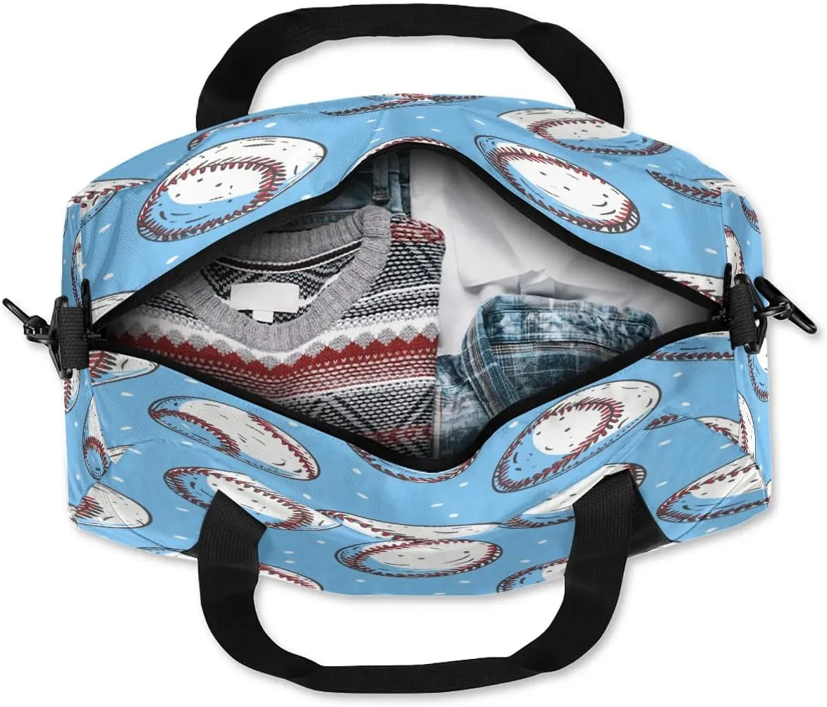 Sport Duffel Bag Cartoon Baseball Kids Gym Bag Weekender Overnight Bags for Boys Girls Teens Carry On Workout Travel Bag