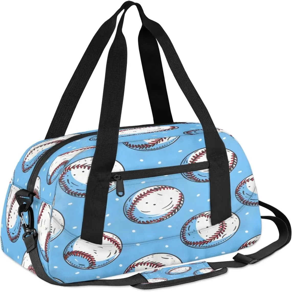 Sport Duffel Bag Cartoon Baseball Kids Gym Bag Weekender Overnight Bags for Boys Girls Teens Carry On Workout Travel Bag