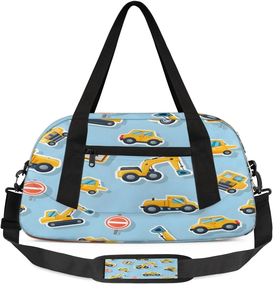 Sport Duffel Bag Cartoon Excavator Kids Gym Bag Weekender Overnight Bags for Boys Girls Teens Carry On Workout Travel Bag