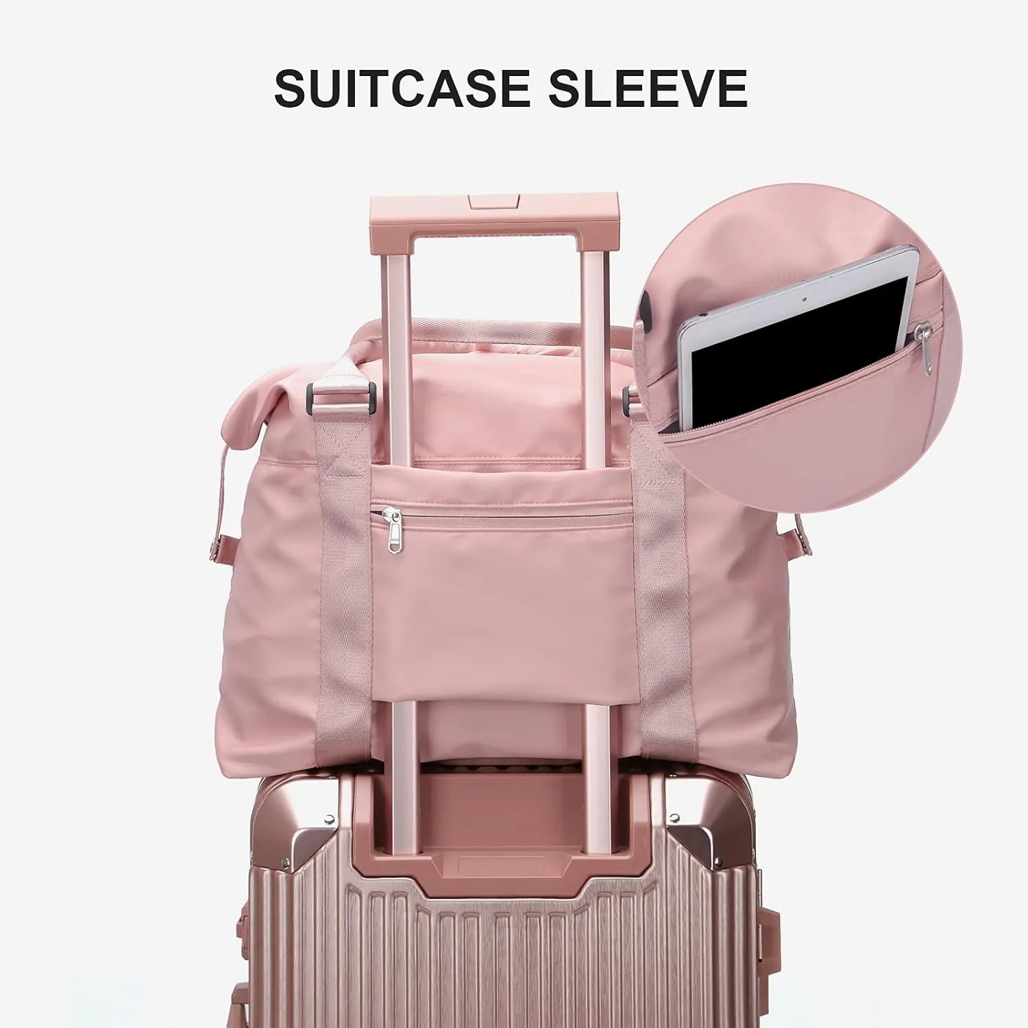 Sport Travel Duffle Large Gym Tote for Women, Weekender Carry on for Airplane, Ladies Beach Overnight Waterproof Luggage With Wet Bag