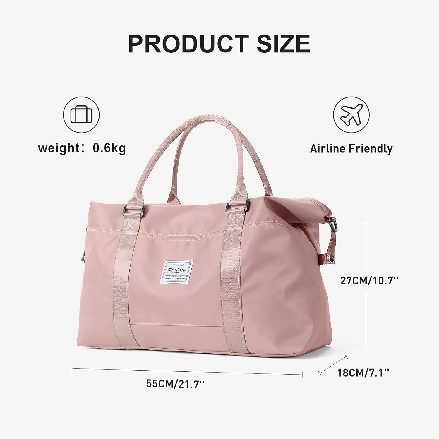 Sport Travel Duffle Large Gym Tote for Women, Weekender Carry on for Airplane, Ladies Beach Overnight Waterproof Luggage With Wet Bag