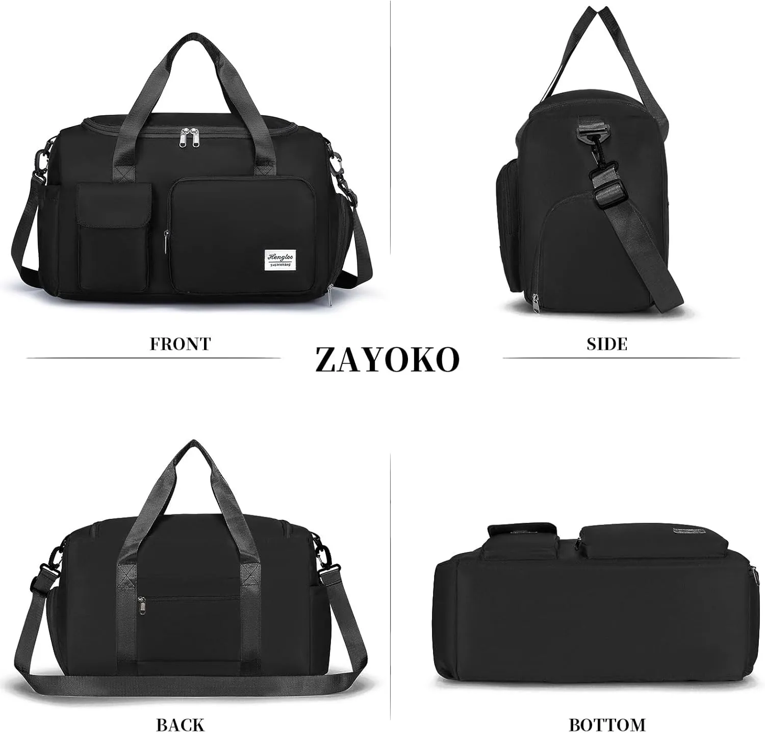 Sports Gym Bag for Men Women, Large Capacity Travel Duffel Bags Swim Yoga Tote Weekender Overnight