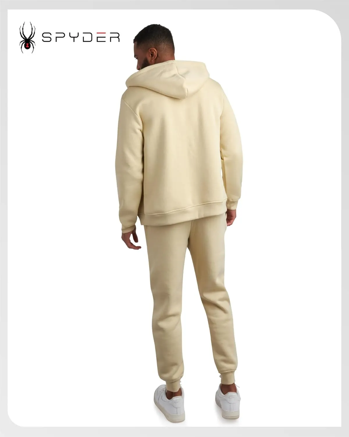 Spyder Mens Track Suit Set - 2 Piece Men's Activewear Fleece Zip Up Hoodie and Jogger Sweatpants, Sweatsuits for Men (S-XXL)