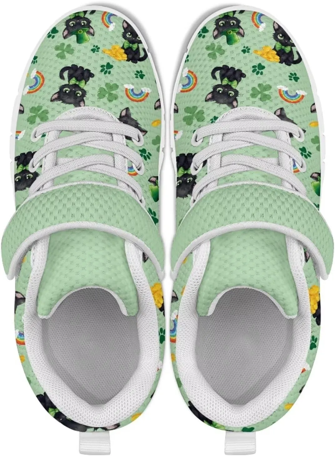 St. Patrick's Day Slip On Shoes for Girls Leaves Sneakers Size 11-2.5