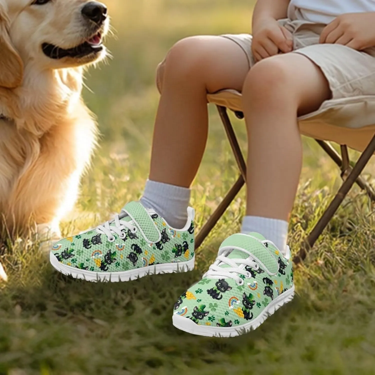 St. Patrick's Day Slip On Shoes for Girls Leaves Sneakers Size 11-2.5