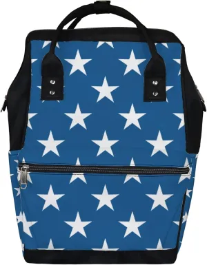 Stars Pattern Diaper Bag Backpack Waterproof Backpack Baby Nappy Changing Bag for Travel Large Capacity Durable and Stylish for Woman
