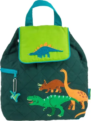 Stephen Joseph Kids' Unisex Toddler Back to School, Quilted Backpack, Green Dino, One Size