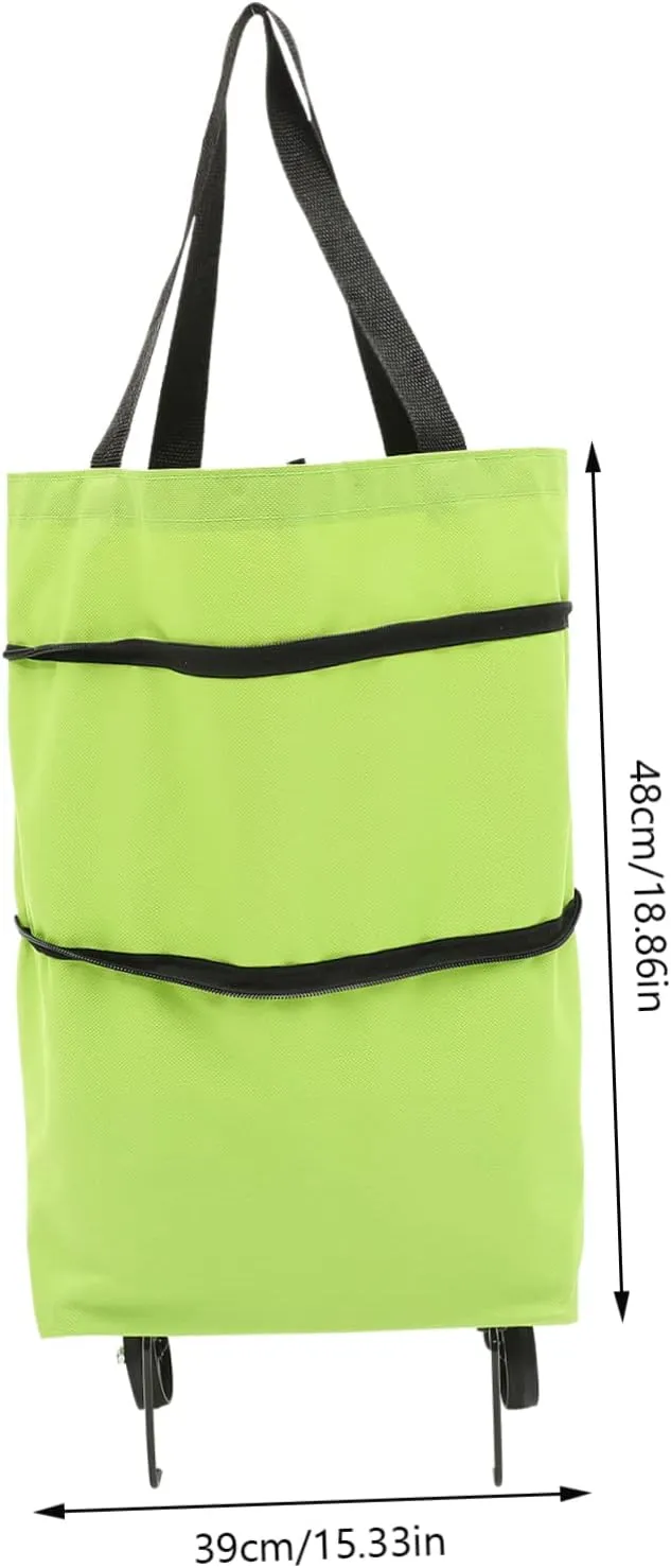 Storage Bag with Wheels Crate Tey Laundry Hamper with Wheels Foldable Grocery Bags Car Storage Bag