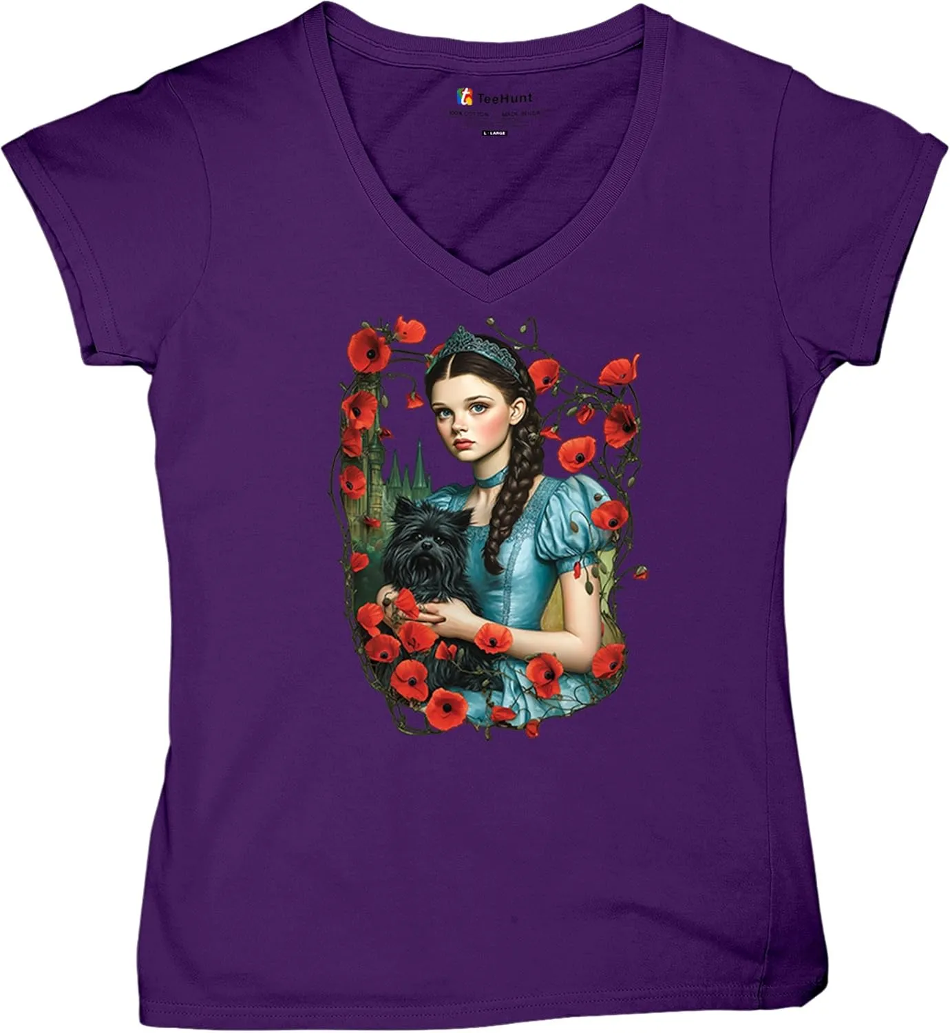 Storybook Dorothy Women's T-Shirt Gothic Fairytale Wizard Girl Fantasy Enchanted Vintage Magical Castle Cartoon Women's Tee
