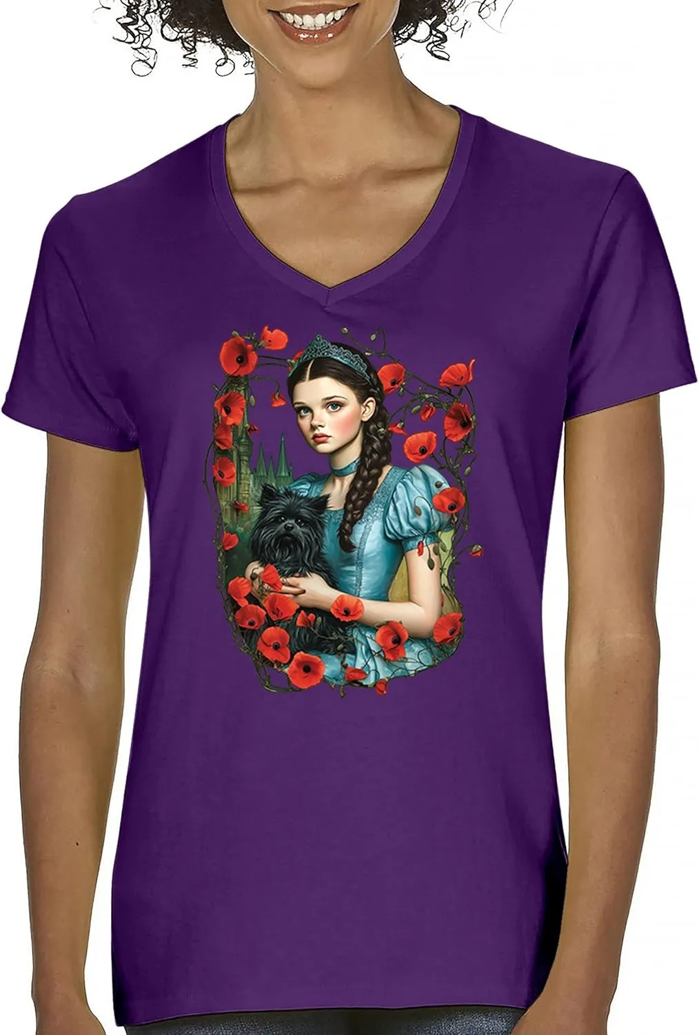 Storybook Dorothy Women's T-Shirt Gothic Fairytale Wizard Girl Fantasy Enchanted Vintage Magical Castle Cartoon Women's Tee