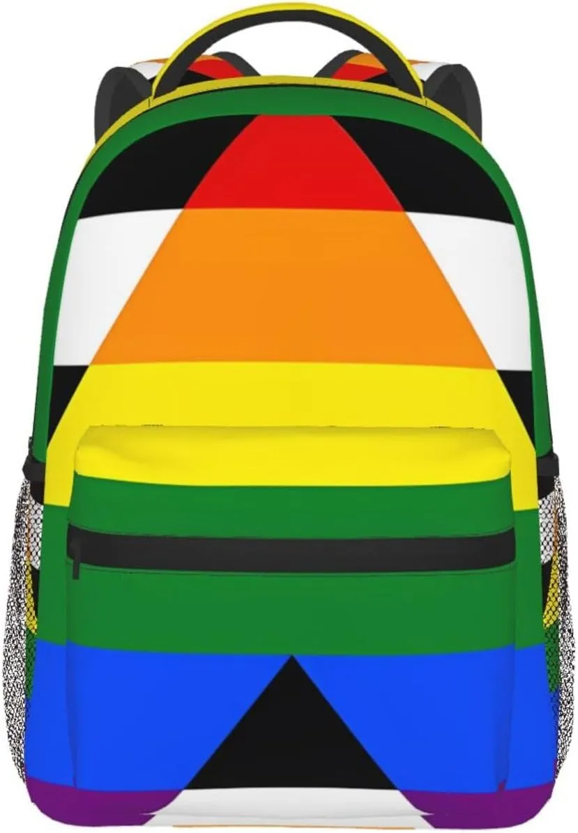 Straight Ally Pride Flag Backpack Lightweight Laptop Backpack Casual Daypack Travel Double Shoulder Bag For Women Men