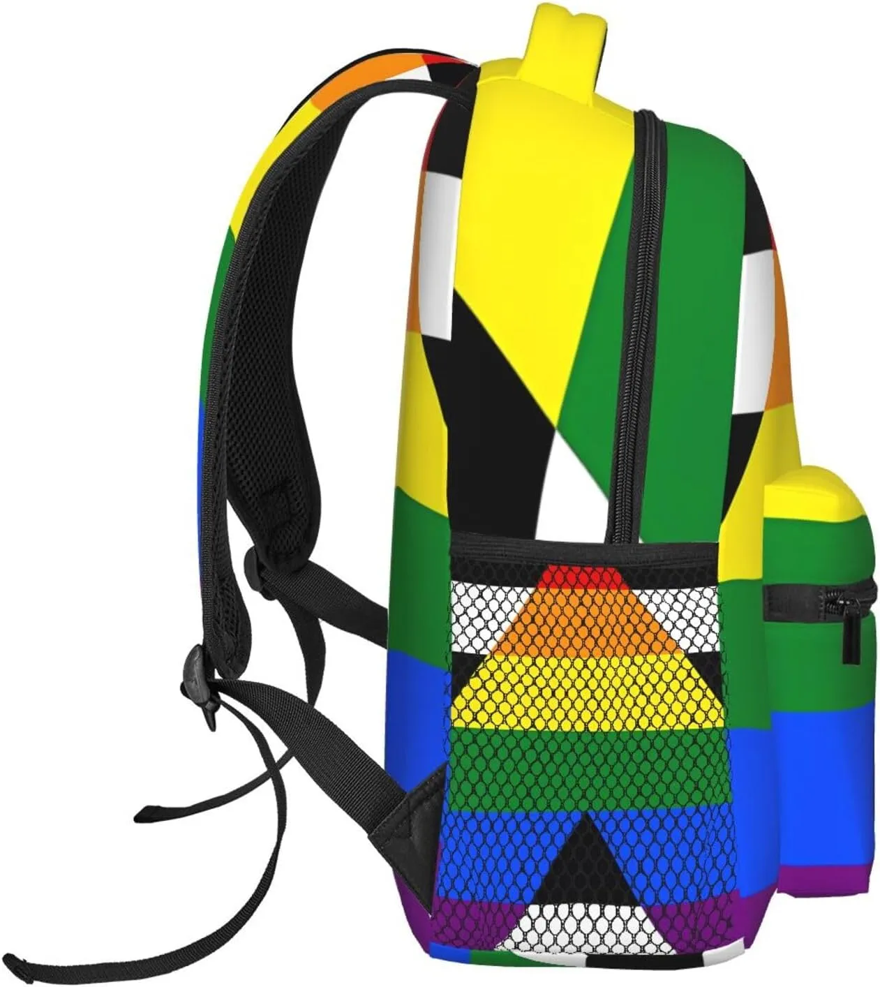 Straight Ally Pride Flag Backpack Lightweight Laptop Backpack Casual Daypack Travel Double Shoulder Bag For Women Men