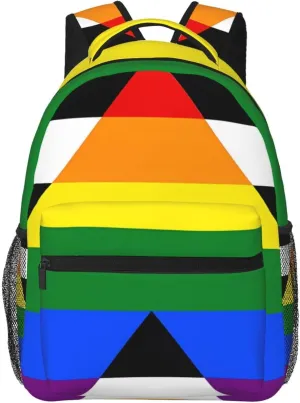 Straight Ally Pride Flag Backpack Lightweight Laptop Backpack Casual Daypack Travel Double Shoulder Bag For Women Men