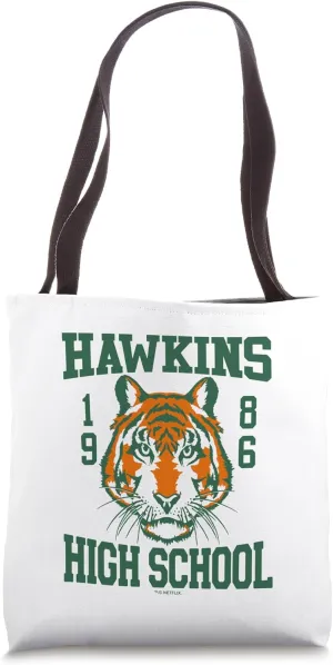 Stranger Things Hawkins 1986 High School Logo Tote Bag