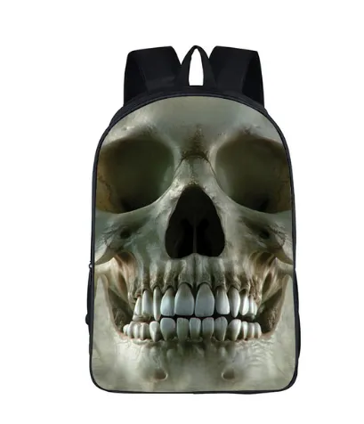 Street Rock  Skull  School Bags
