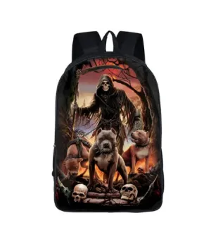 Street Rock  Skull  School Bags
