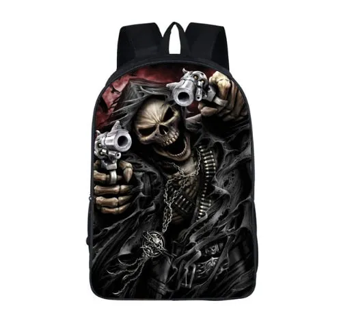 Street Rock  Skull  School Bags