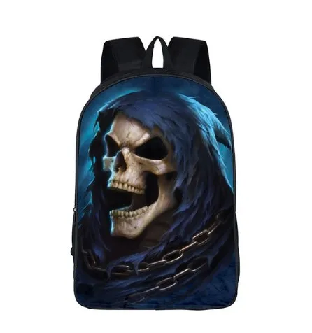 Street Rock  Skull  School Bags