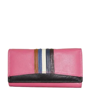 Striped Elegance Wallet - ZXLW001A