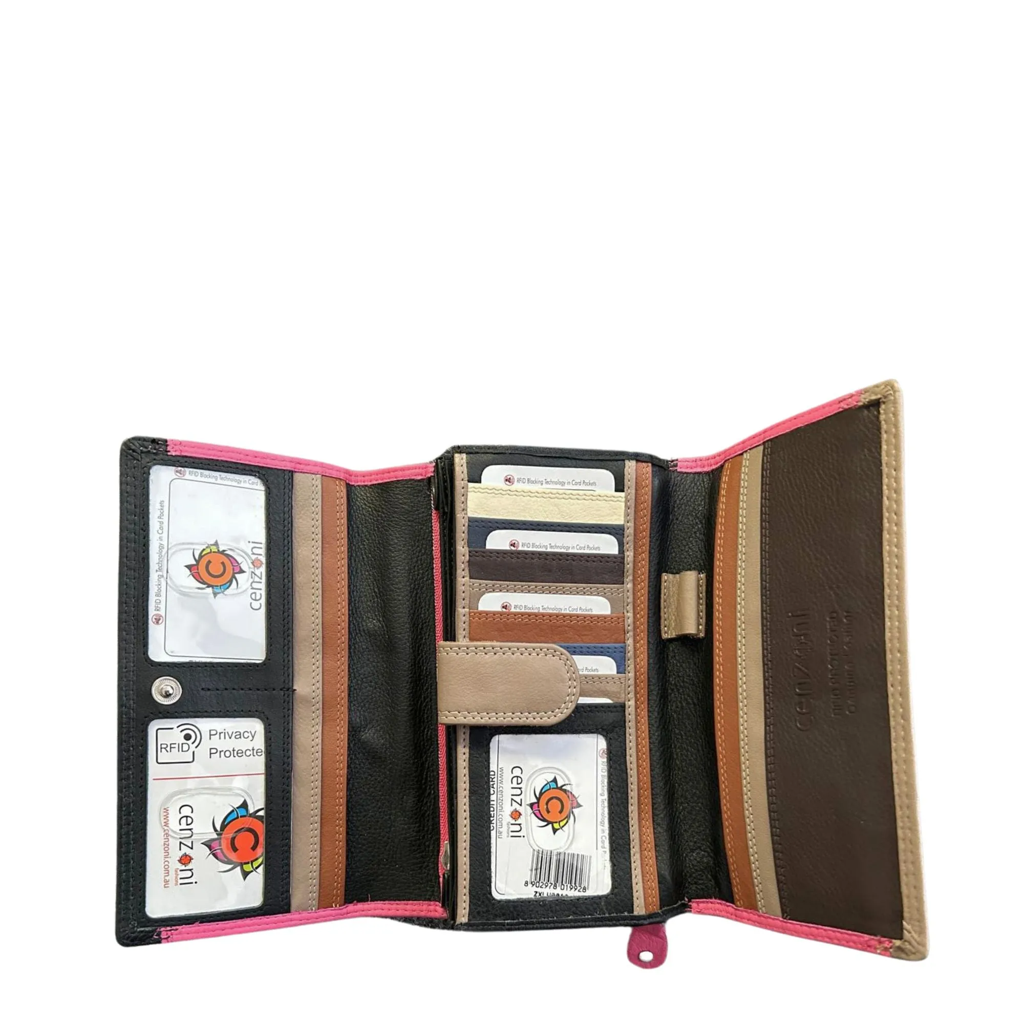 Striped Elegance Wallet - ZXLW001A