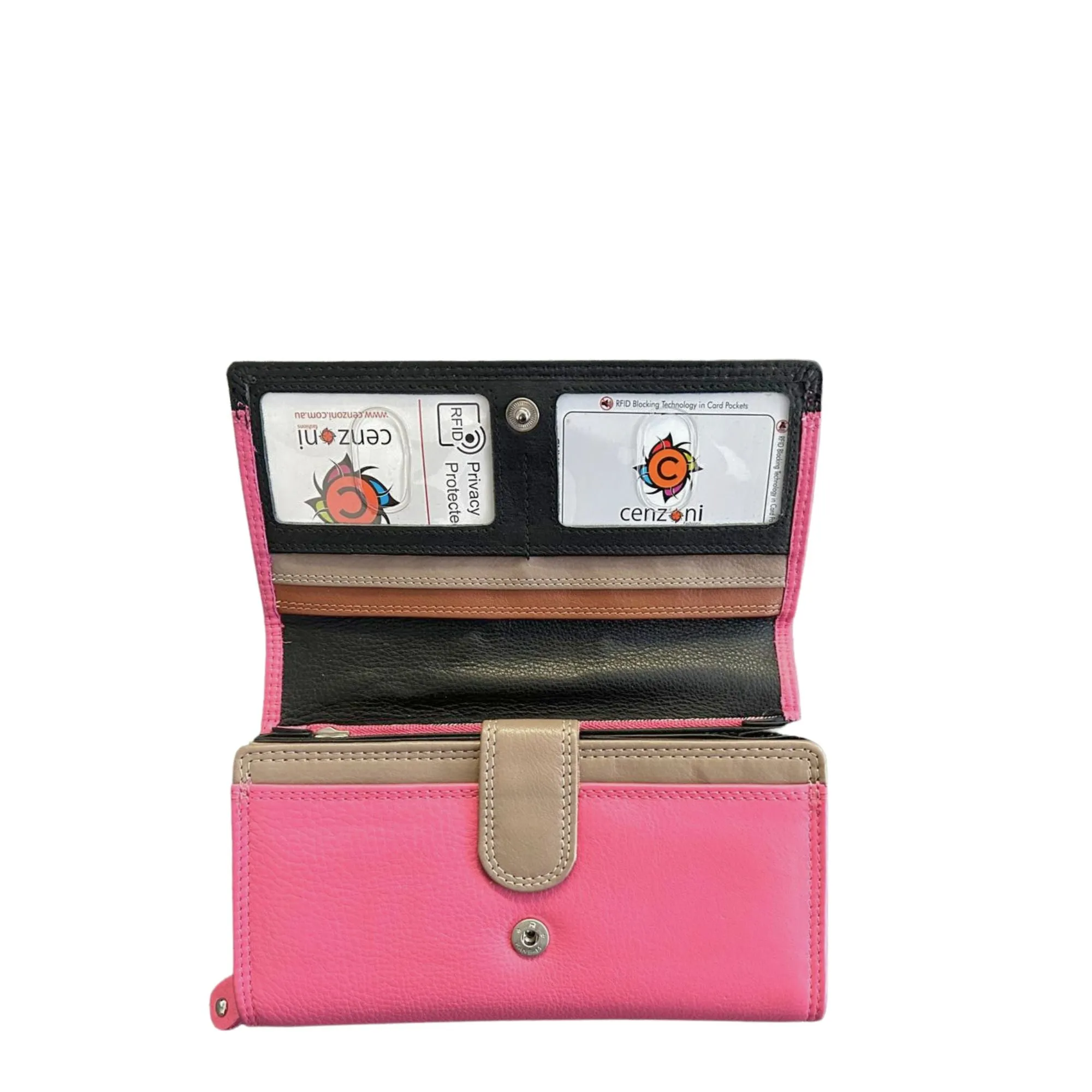 Striped Elegance Wallet - ZXLW001A