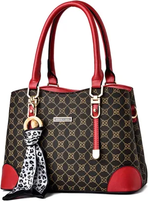 Stylish multi-functional chic tote and crossbody bag A stylish shoulder bag designed for women is a must-have for stylish women(red)