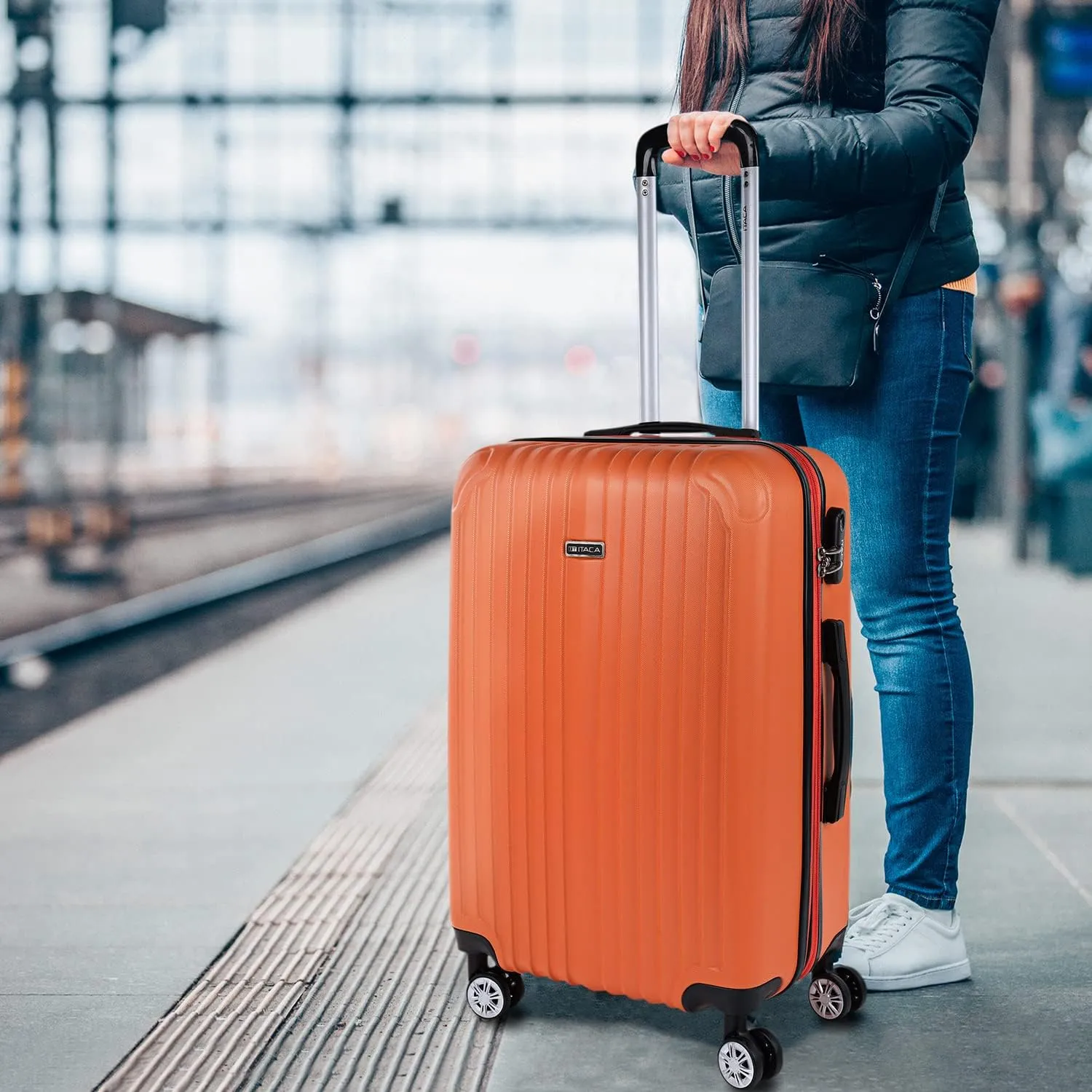 Suitcase, Orange (Mandarina), 66 Centimeters