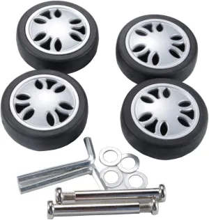 Suitcase Wheels Replacement 360 Spinner 50x15mm Kits Luggage Travel Wheel Double Accessories Universal Rubber Swivel Trolley Casters Bearings Repair Tools Set Rotating Flexible Quietness 2Pack
