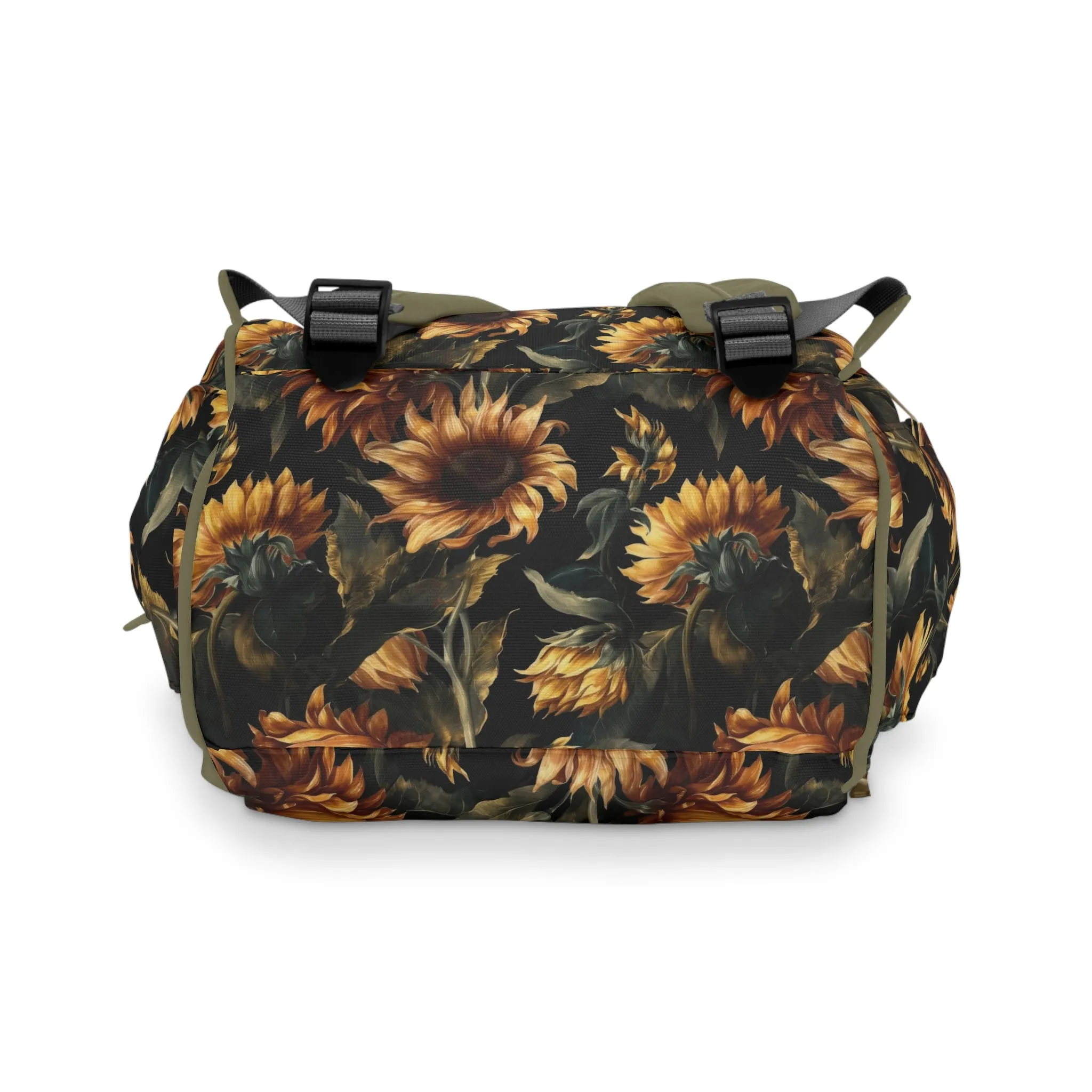 Sunflower Diaper Backpack - Bright & Multifunctional Baby Bag with Sunflower Design, Perfect for Nature-Loving Parents