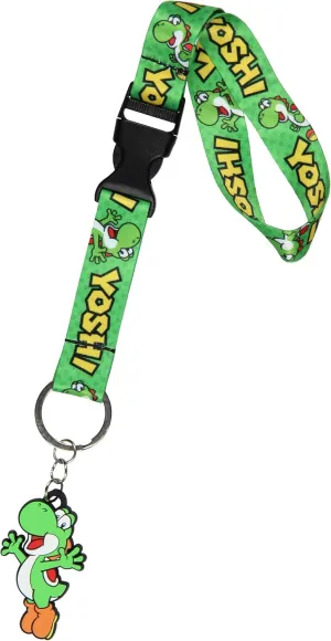 Super Mario Bros Yoshi Character Scene Wrist Lanyard For Keys Keychain Wallet and OSFM For Men and Women