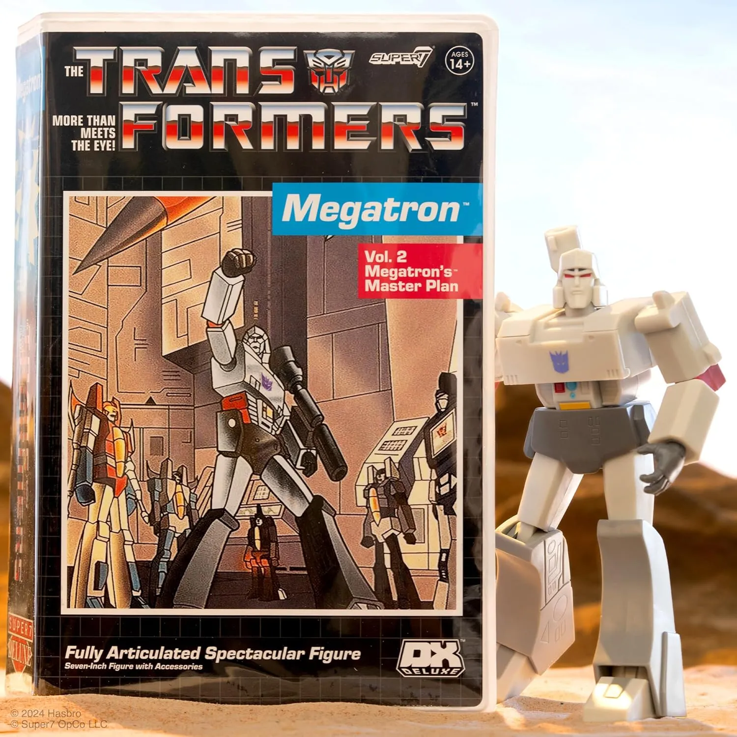 Super7 Transformers Deluxe Megatron (VHS) - 7" Transformers Action Figure with Accessory Classic Cartoon Collectibles and Retro Toys