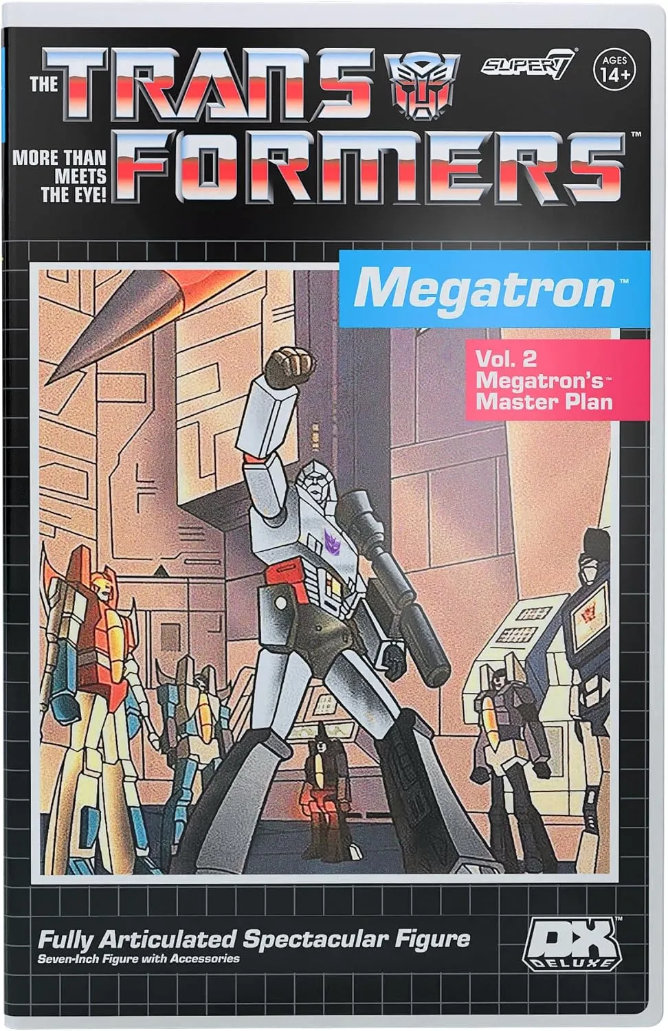 Super7 Transformers Deluxe Megatron (VHS) - 7" Transformers Action Figure with Accessory Classic Cartoon Collectibles and Retro Toys