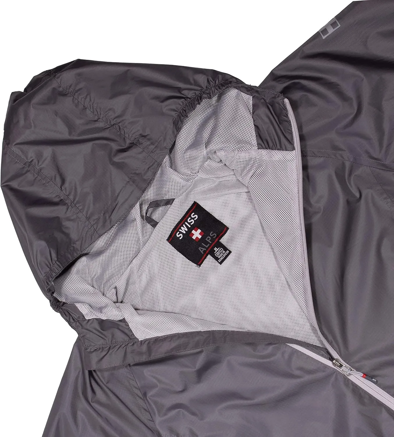 Swiss Alps Boys' Waterproof Hooded Rain Jacket Outdoor Windbreaker Lightweight Raincoats for Kids Wind Resistant